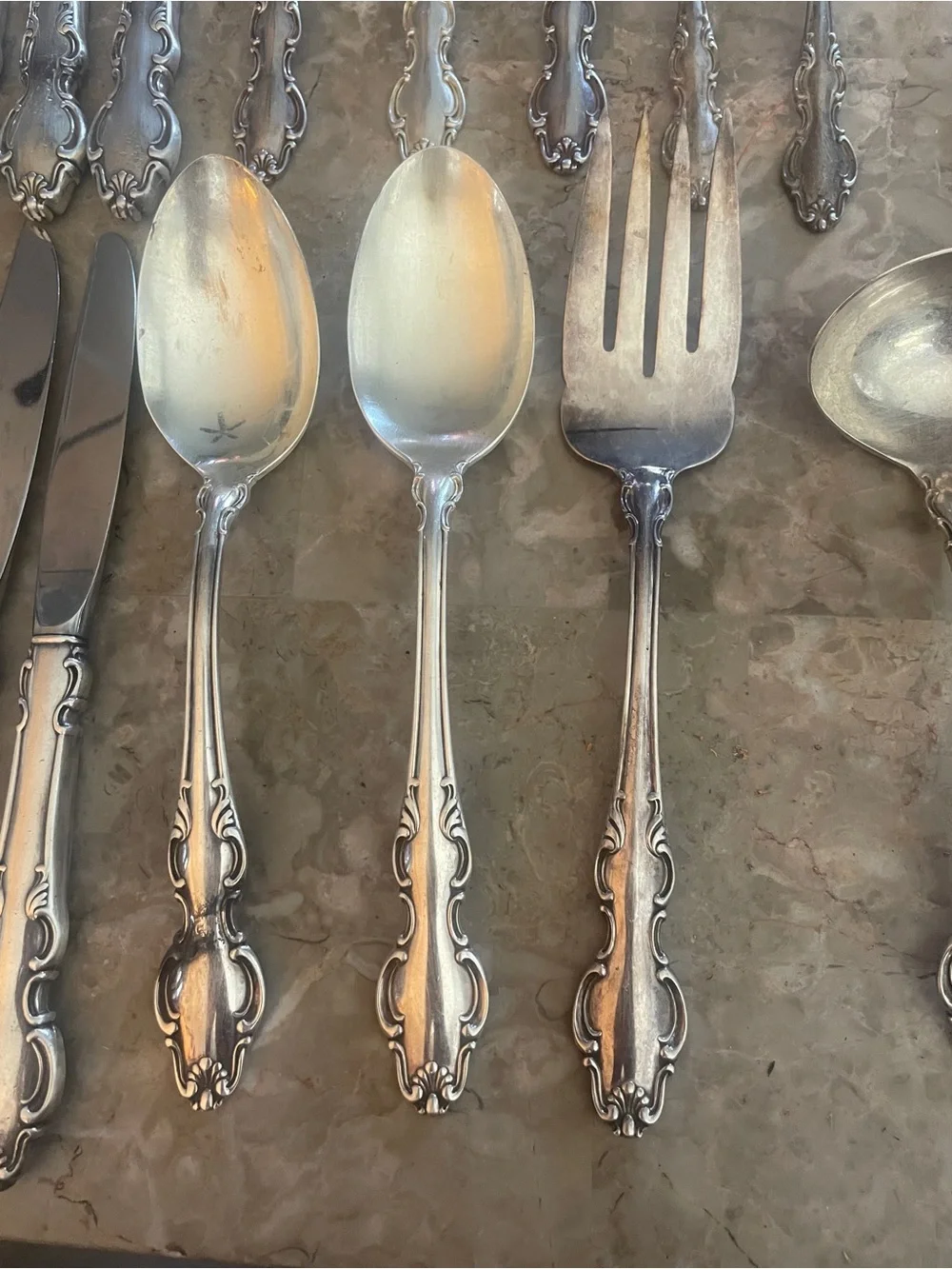 VINTAGE 24 Pcs of REED & BARTON Silverware Dinnerware Ladle Ect: